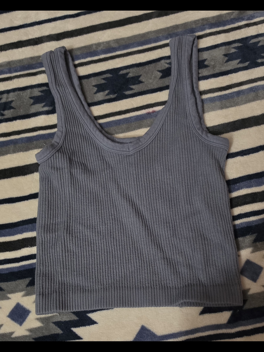 Source Unknown Ribbed Scoop Tank - Light Blue